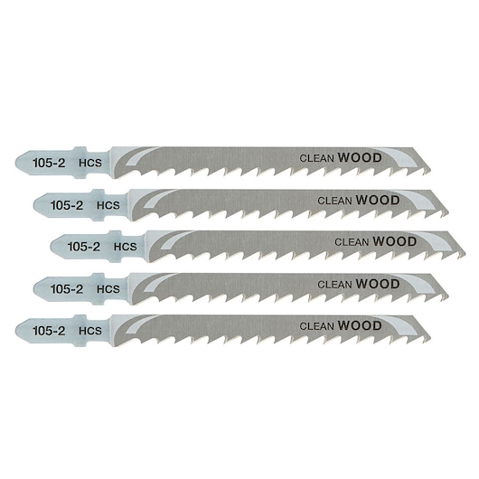 68mm T-Shank HCS Jigsaw Blade Wood (T101DP) (5 Pk)
