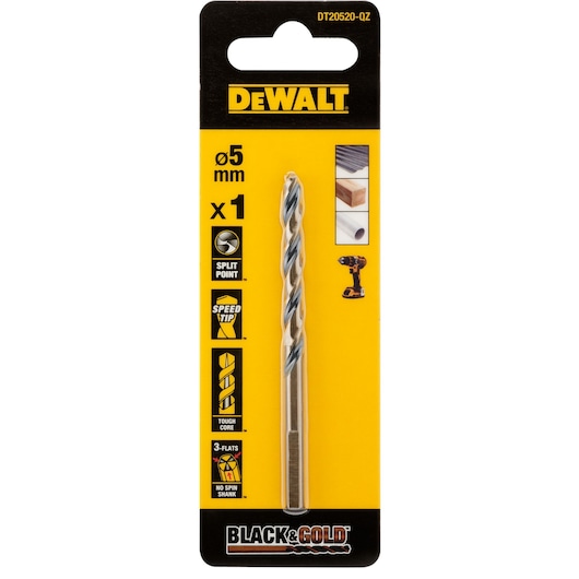 BLACK & GOLD 5mm HSS Drill Bit