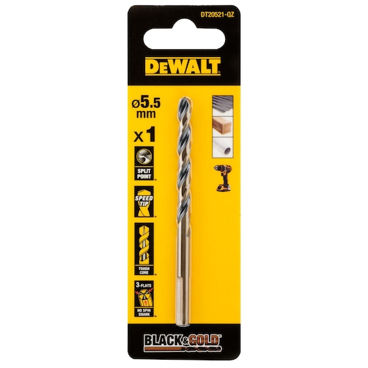 BLACK & GOLD 5.5mm HSS Drill Bit