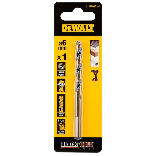 BLACK & GOLD 6mm HSS Drill Bit