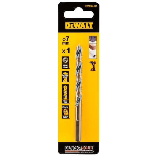 BLACK & GOLD 7mm HSS Drill Bit