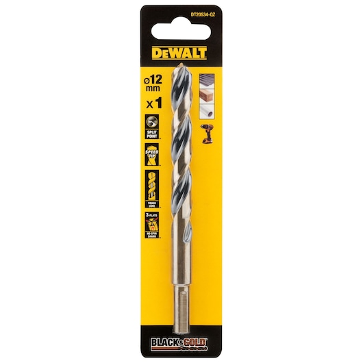BLACK & GOLD 12mm HSS Drill Bit