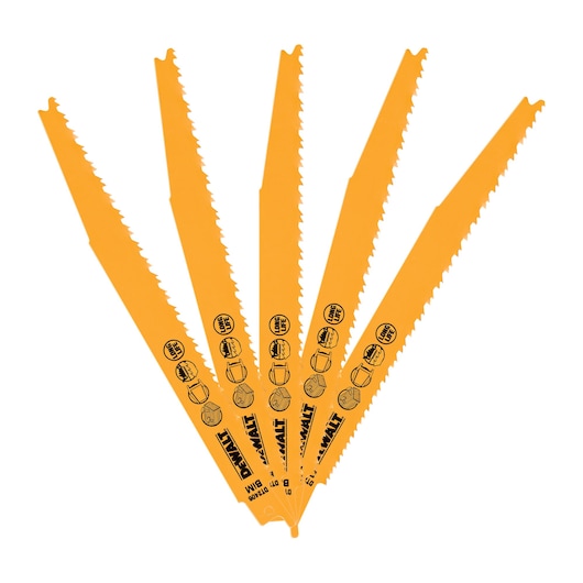 203mm 6TPI Wood Bi-Metal Reciprocating Blade (9 Pk)