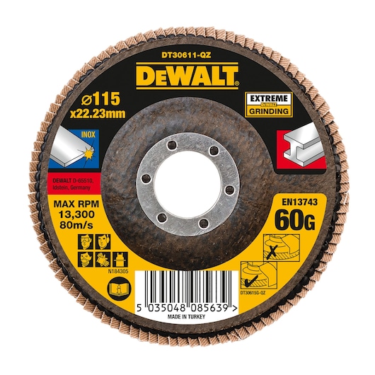 EXTREME® 115mm 60P T27 Zirconium Oxide Flap Disc