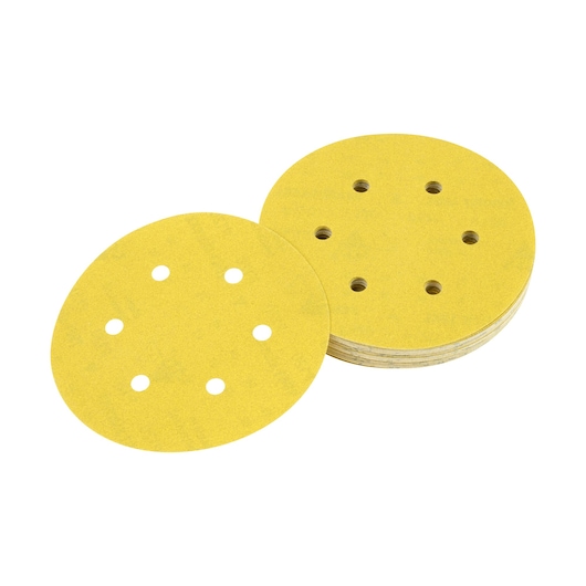150mm 320P Multi-Purpose Sandpaper 6-Hole ROS Disc (25 Pk)