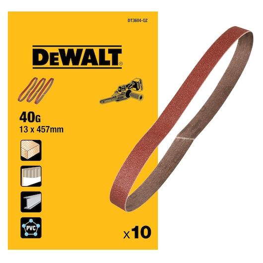40g sanding belt with front of pack