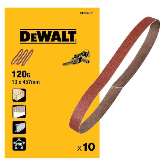120g sanding belt with front of pack