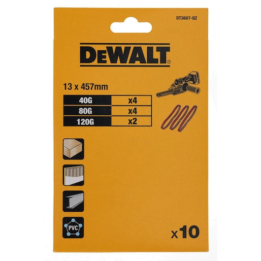 BAND FILE BELT 13X457MM 40 80 120G x10