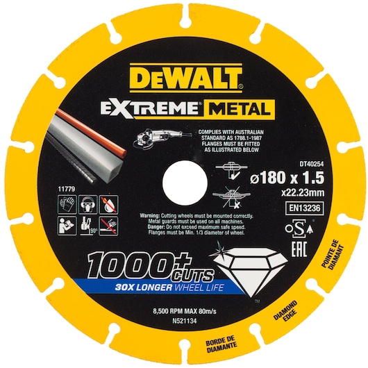 EXTREME® 180mm x 22.23mm x 1.5mm Diamond Disc