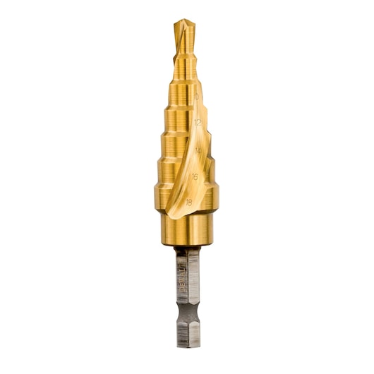 EXTREME® 6mm - 18mm Impact Hex Metal Titanium Step Drill Bit