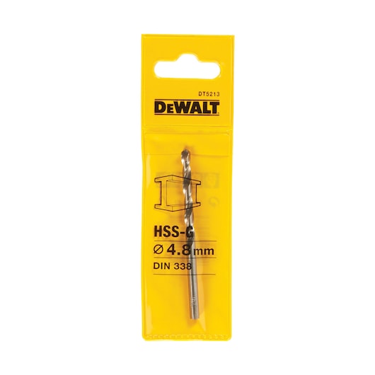 4.8mm HSS-G Metal Drill Bit (2 Pk)