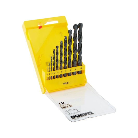 HSS-R Black Oxide Metal Drill Bit Set (10 pcs.)