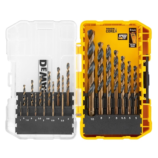 9pc Black&Gold Metal Drilling Set