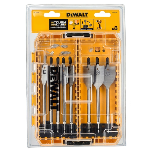 Flat Wood Bit Wood Drilling Set (8 pcs.)