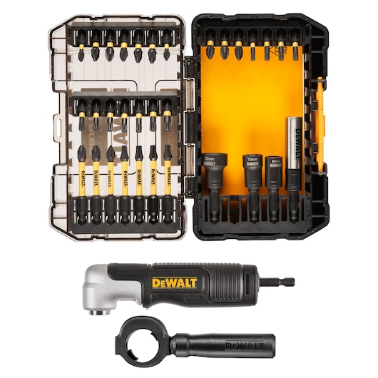 McLaren/Dewalt limited edition open case Flextorq set front view