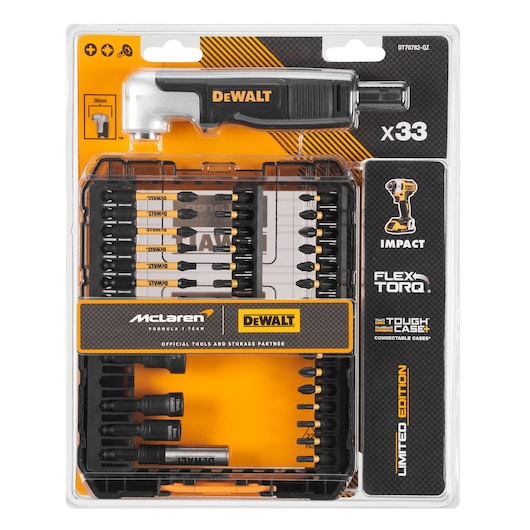 McLaren/Dewalt limited edition x33 piece Flextorq set in pack