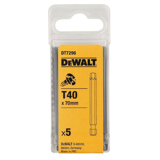 70mm T40 Screwdriver Bit (5 pcs.)