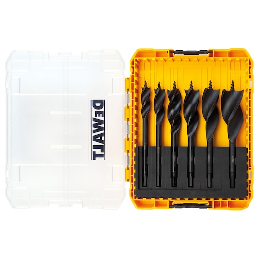 152mm Tri-Flute Spade Bit Wood Drilling Set (6 pcs.)