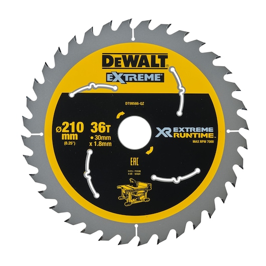 XR EXTREME® RUNTIME™ 210mm x 30mm 36T Circular Saw Blade