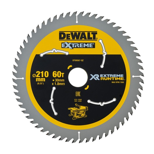 XR EXTREME® RUNTIME™ 210mm x 30mm 60T Circular Saw Blade