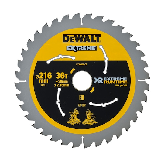 XR EXTREME® RUNTIME™ 216mm x 30mm 36T Circular Saw Blade
