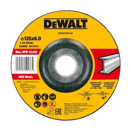 115mm x 6mm x 22.23mm Inox Grinding Wheel T27 (25 pcs.)