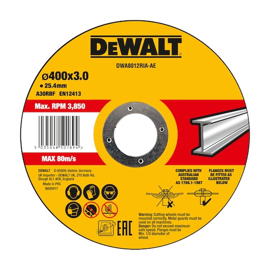 Chop Saw Wheel Cutting 400 x 3 x 25.4mm Type 42