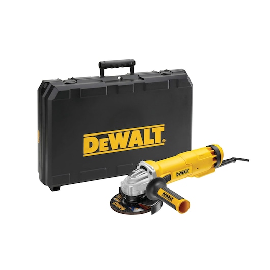 1200W 125mm No-Volt Switch Angle Grinder with Kit Box and Diamond Disc