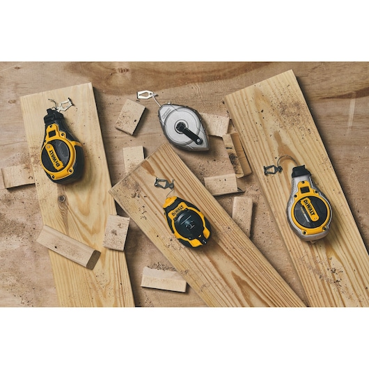 Family shot of the DEWALT Chalk Reels.