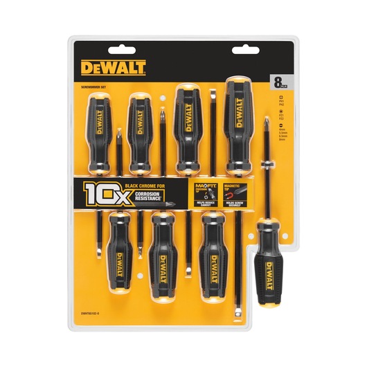 8 Piecee Screwdriver Set Packaging Front View