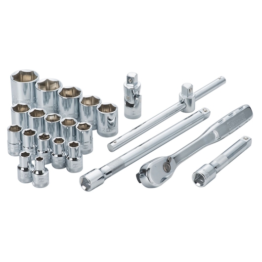 1/2" 6-Point Socket Set (22 pcs.)