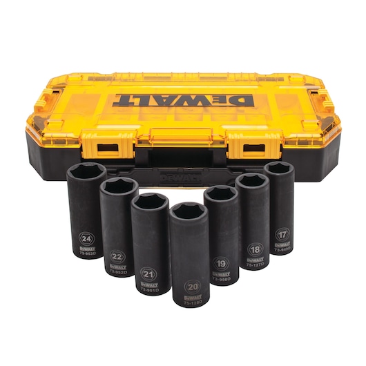 1/2" 6 pt. Long Impact Socket Set (7 pcs.)