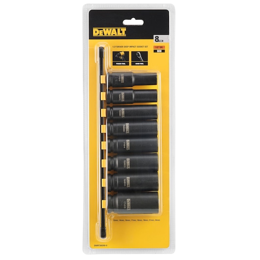 1/2" 6-point Impact Socket Set (7 pcs.)