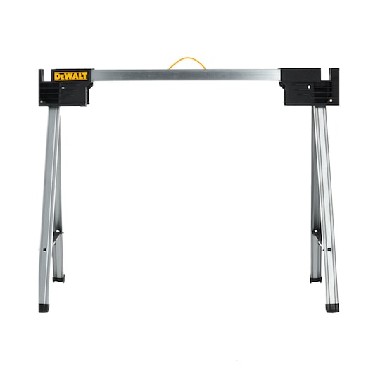 Metal folding sawhorse facing front