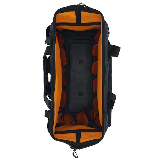 DEWALT/McLaren Tool Bag view from above looking in to the bag