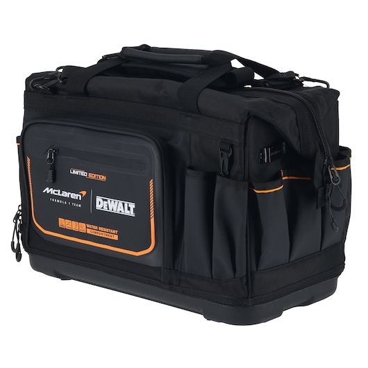 DEWALT/McLaren Tool Bag closed ¾ right side view