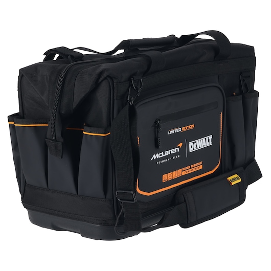 DEWALT/McLaren Tool Bag closed ¾ view