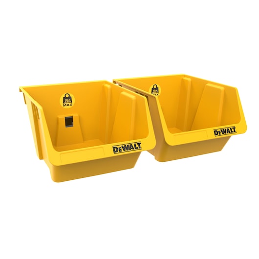 Plastic Bins - 2 Pack On White